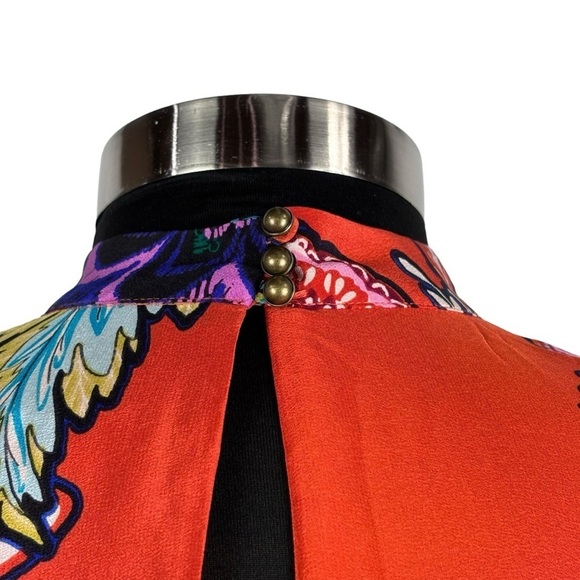 ANTHROPOLOGIE MAEVE LARKHILL SILK FLORAL PAISLEY SLEEVELESS SWING DRESS - Picture 12 of 14